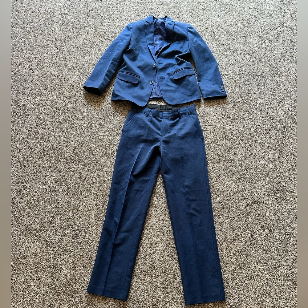 Boy’s vanheusen size 14 blue suit wedding tux dress clothes church special